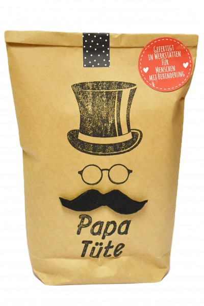 Papa Tüte - Wundertüte mit Bart für den besten Papa
